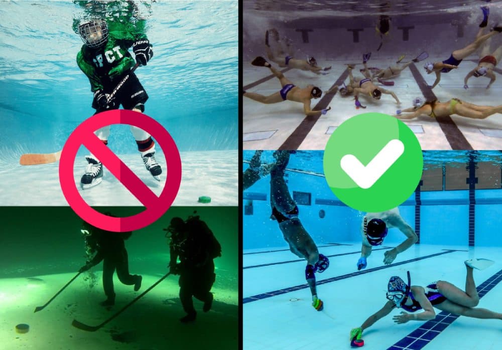 Read about the sport of underwater hockey